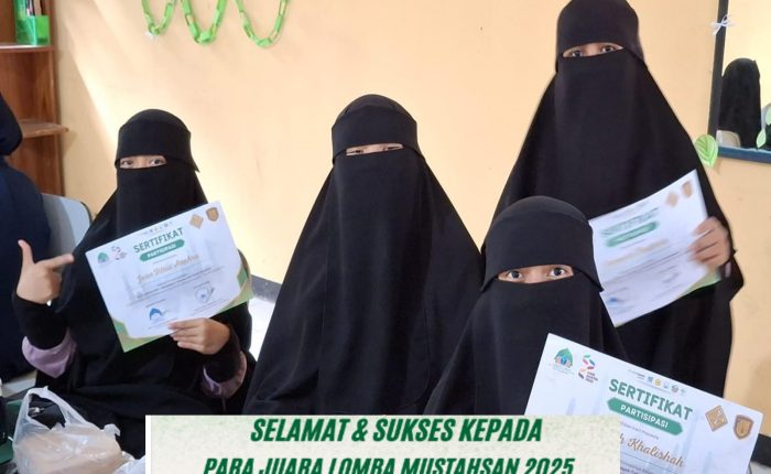 SMP Putri Humaira, Rebut Gelar Juara MHQ pada ajang Musabaqoh Tahunan Hari Santri Nasional (MUSTAHSAN) di Pondok Pesantren Al Qur’an KH. Abdullah Syafi’ie, Pulo Air, Sukabumi, Minggu (19/10/2025)